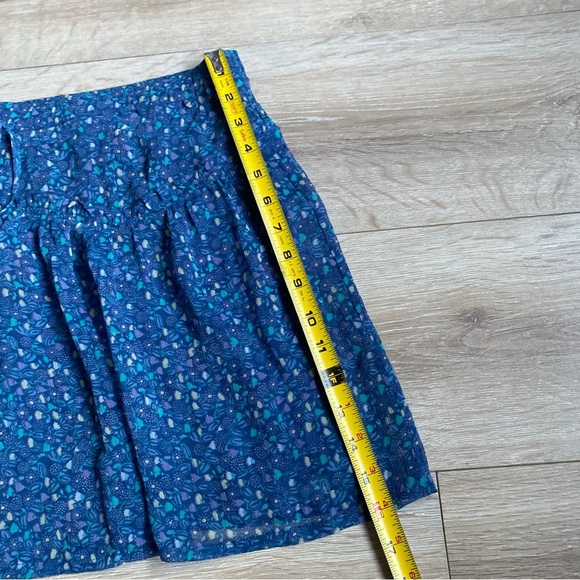 Vintage American Eagle skirt floral blue bell elastic waist XL - Picture 9 of 9